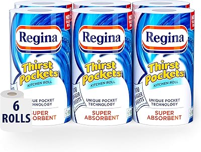 Regina Thirst Pockets Kitchen Roll, 6 Rolls