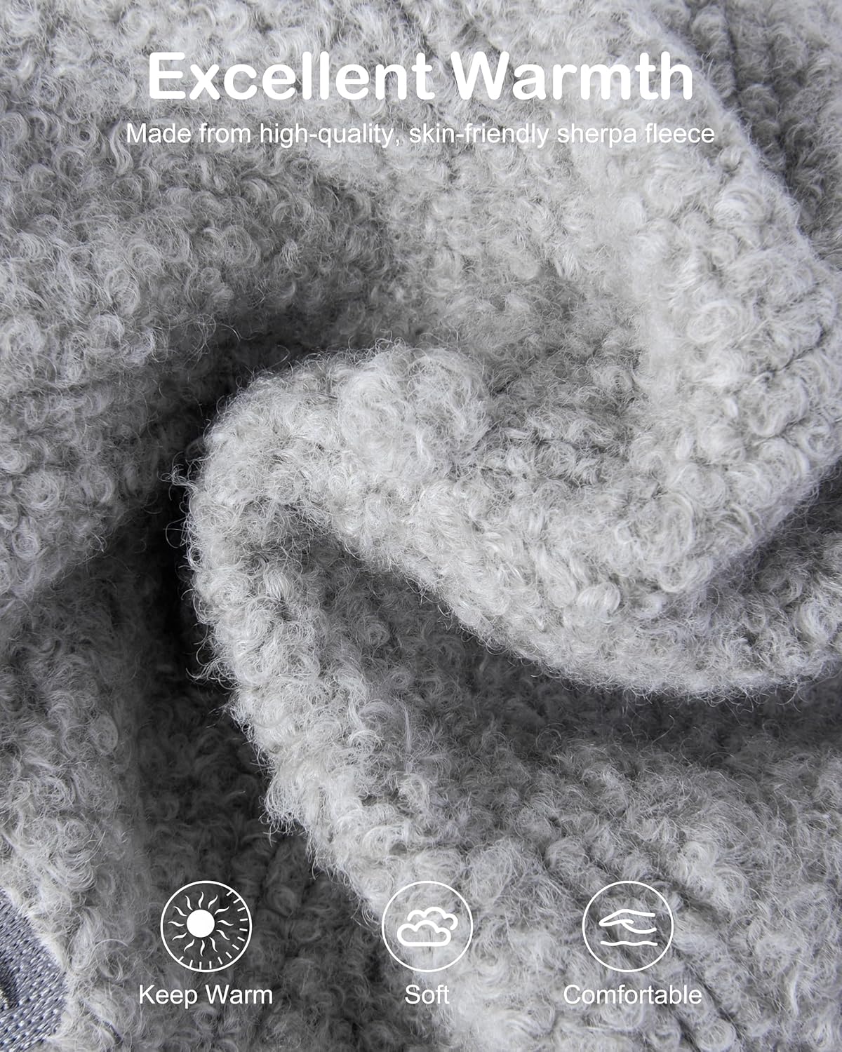 GADIEMKENSD Sherpa Fleece Winter Baseball Cap, Unstructured, Warm, Solid Color, Unisex - Image 2