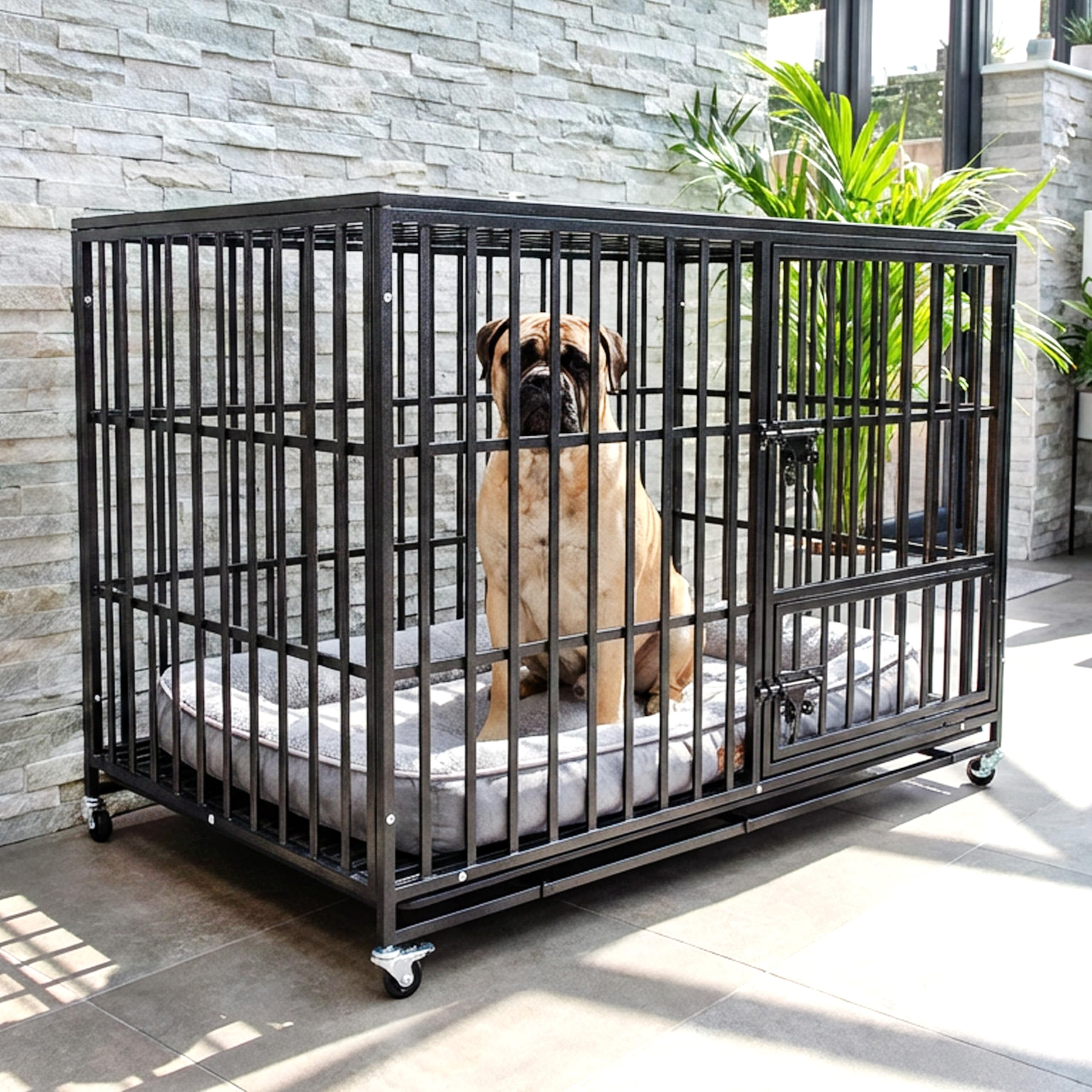 Heavy Duty Dog Cage 49" XL By Cozy Pet Steel Crate Vet Groomers Commercial Use Kennel HDDC03