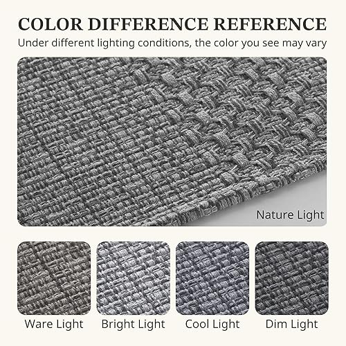 Miniatura 8 de Tapete para puerta de entrada interior, 2 x 3 pies, lavable a máquina, bohemio, antideslizante, diseño vintage, apto para mascotas, fibra sintética