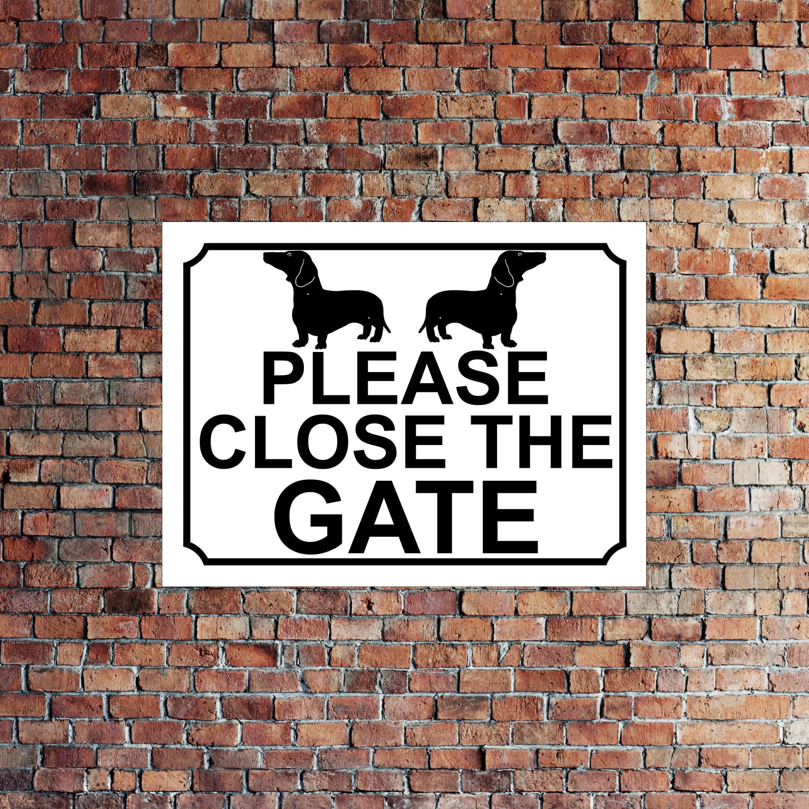 PLEASE CLOSE THE GATE DOG THEME METAL SIGN 267MM X 200MM (161H1L) LARGE 10" X 8" - Image 4
