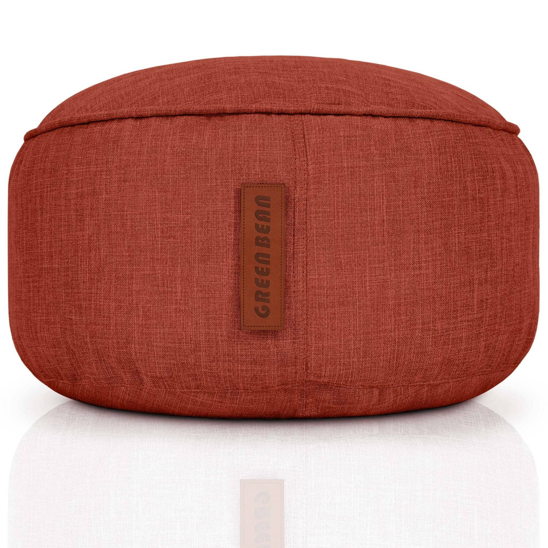 Green Bean© Tabouret 45x25cm avec Remplissage de Perles EPS - Tabouret pour Pieds Coussin pour Pieds Pouf-Siège - Coussin de Sol pour Enfants et Adultes - Repose-Pieds Coussin Siège Chaise Rouge