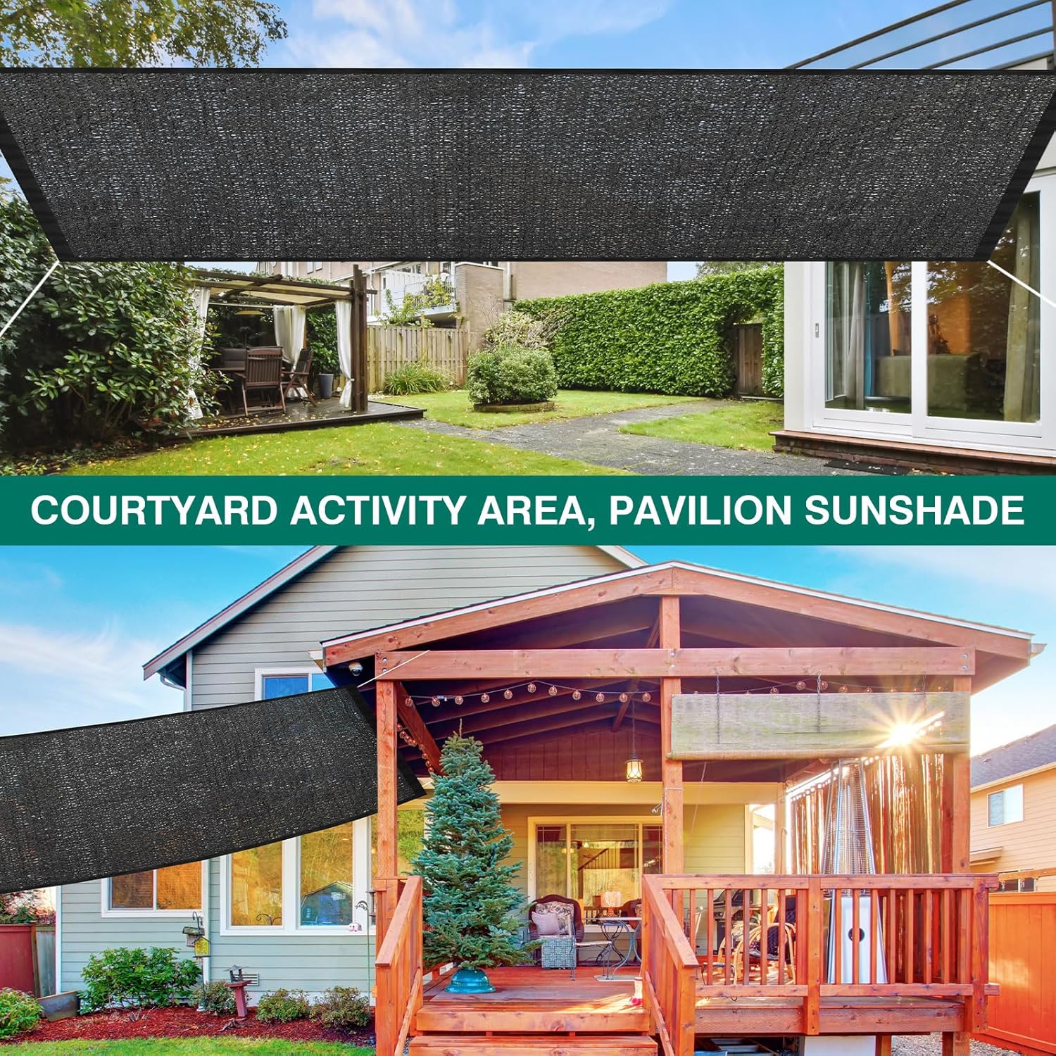 3 Pcs 80% Shade Cloth 10 x 20 ft Black Shade Cloth Mesh Garden Mesh Shade Canopy with Reinforced Grommets Sun Mesh Tarp Shade Net for Greenhouse, Plant, Garden, Flowers Heat Protection