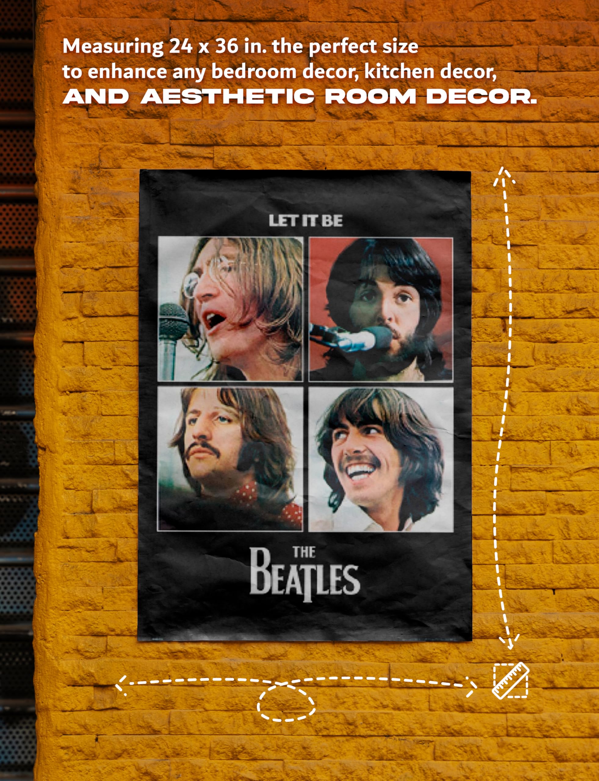 Pyramid America Pôster dos Beatles - Capa do álbum Let It Be