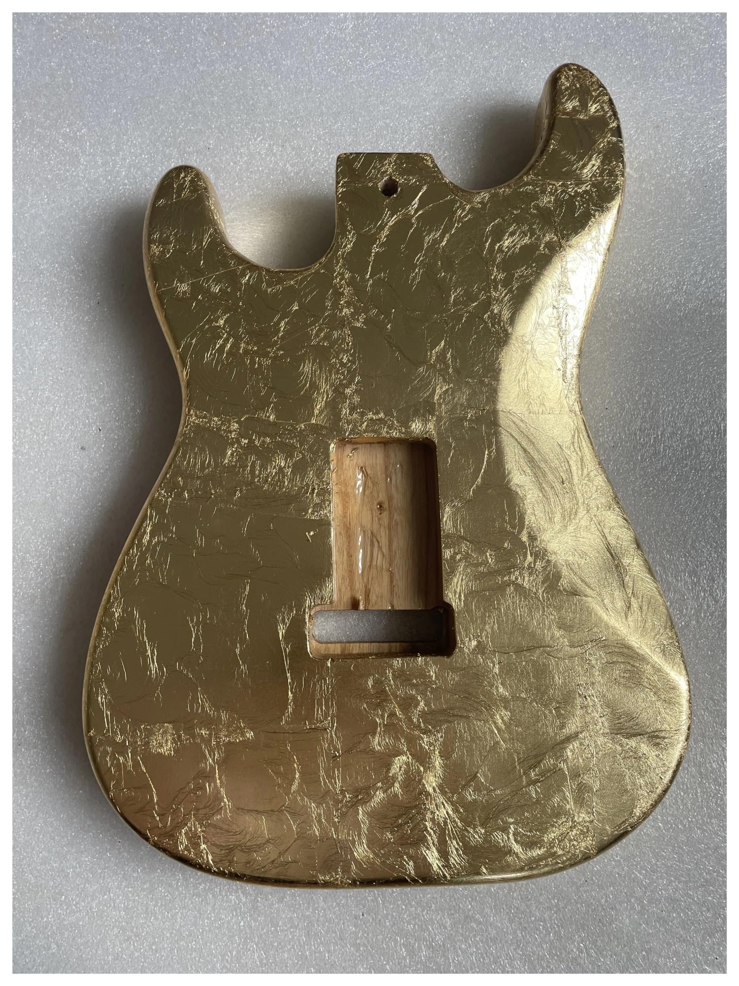 Cuerpo de guitarra eléctrica St Paulownia, Fiol plateado único dorado cubierto con pintura transparente HSH(Gold)