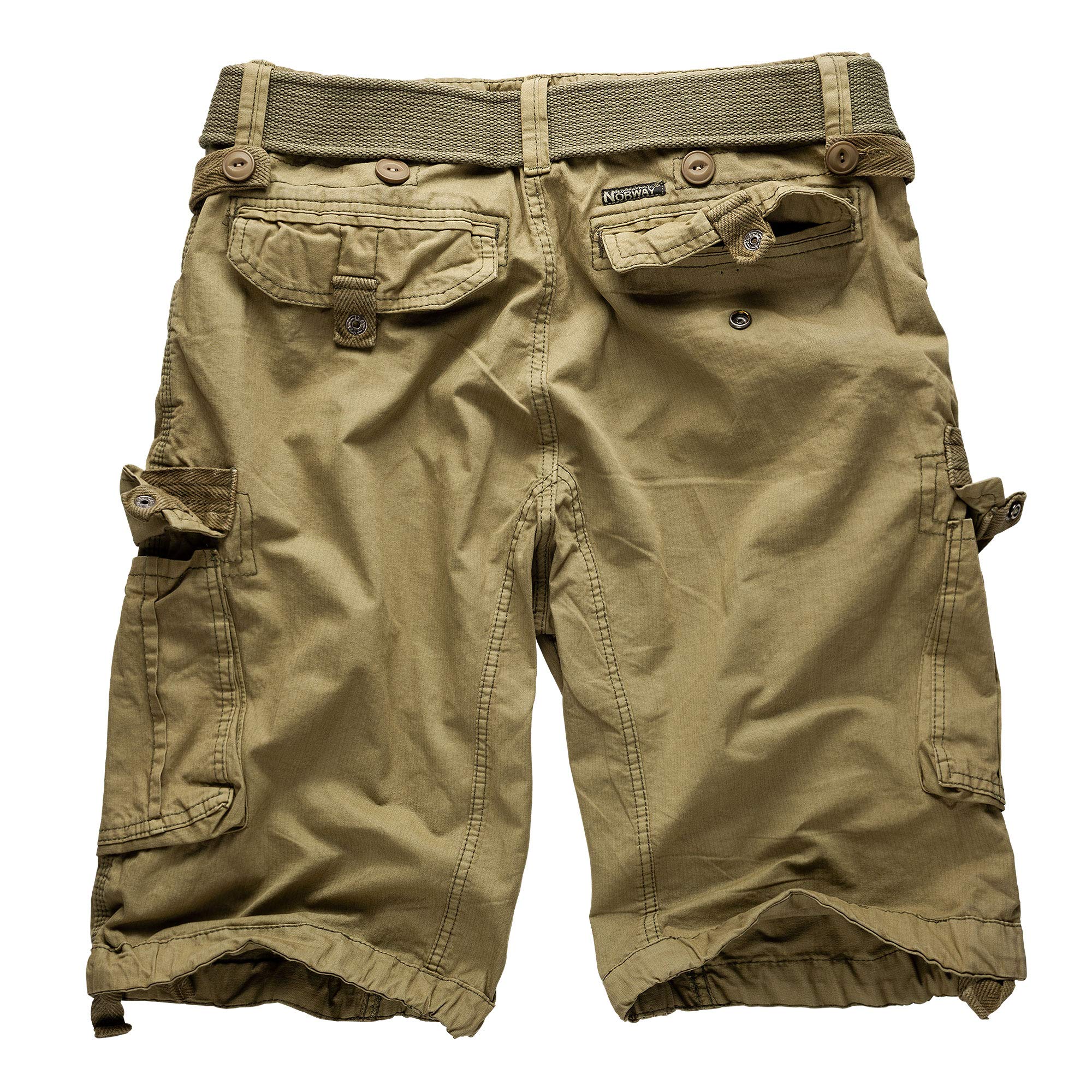 Geographical Norway Short Cargo Bermuda avec Ceinture Short Hunter en lot avec Bandana UD, 3XL