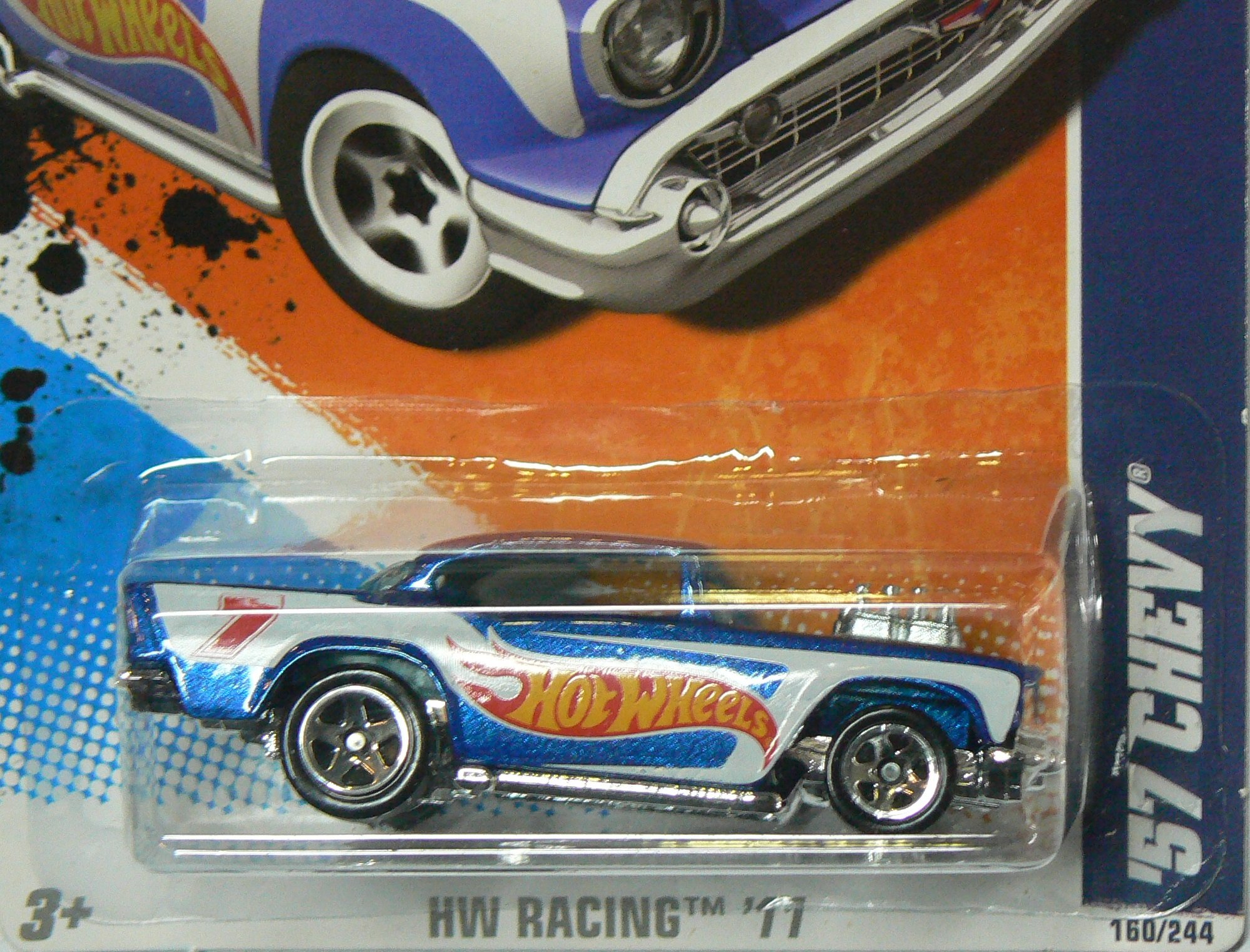Amazon.com: Hot Wheels '57 Chevy 160/244 - HW Racing '11 - on