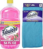 Vista 15 de Fabuloso Limpiador multiusos y limpiador de suelos, concentrado 2 veces, aroma a lavanda, 56 onzas líquidas