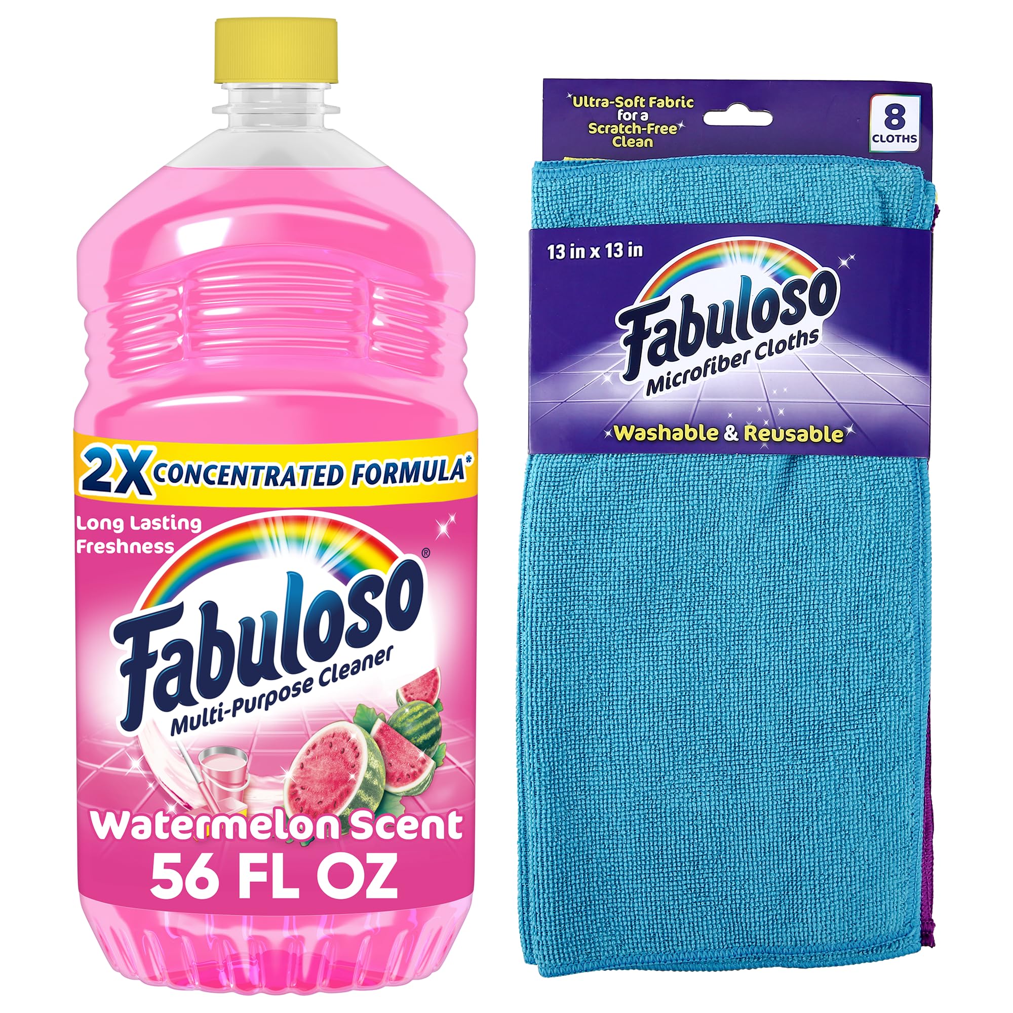Fabuloso Multi-Purpose Cleaner Watermelon Scent 2X Concentrated (1.65 L / 56 fl oz) | Eco-Friendly Formula for Indian Homes - main product image