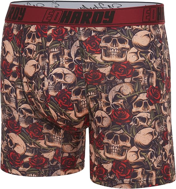 ED HARDY Mens Boxer Briefs Breathable Underwear Durable Boxers Multipack