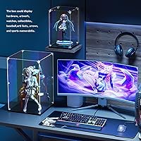 Vista 3 de vitrina de acrílico transparente, vitrina autoensamblable para coleccionables, figuras de acción, muñecas, juguetes – Caja de vidrio alternativa