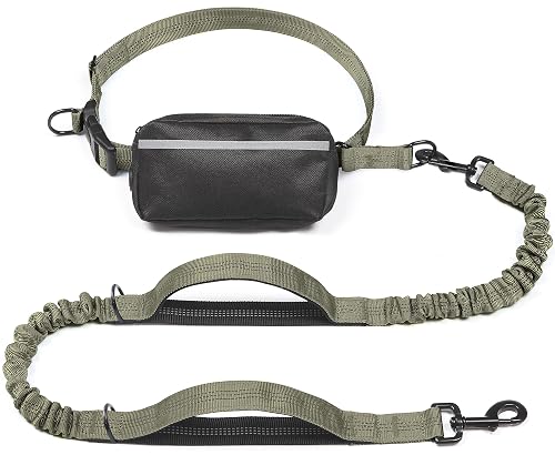 iYoShop Hands Free Dog Leash, Large, Military Green