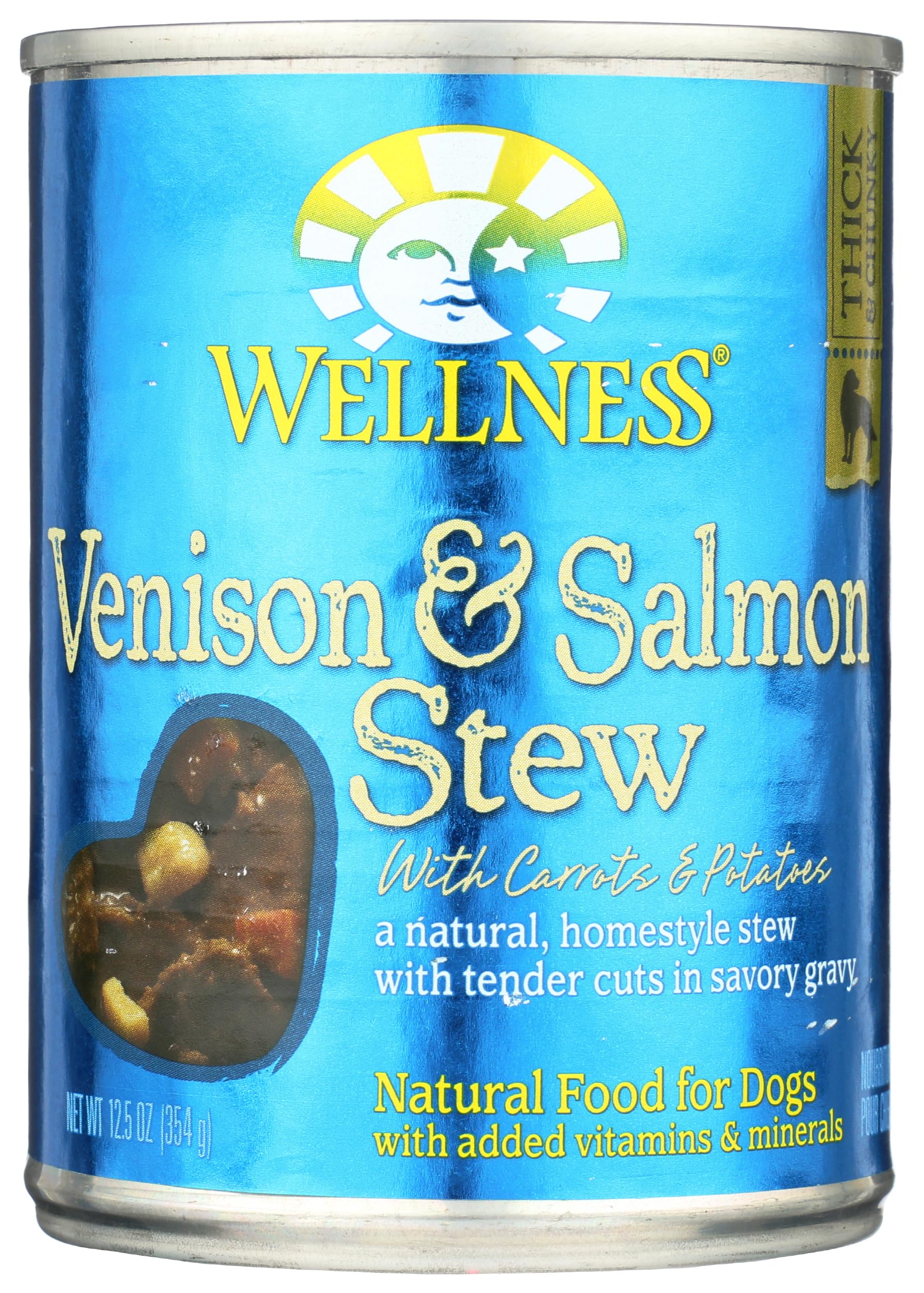 WELLNESS Venison & Salmon Stew Dog Food, 12.5 OZ