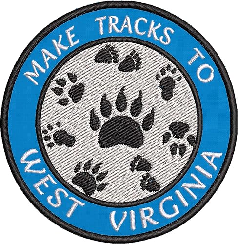 Miniatura 5 de Haz pistas a Virginia Occidental de 3.5 pulgadas, bordado de bricolaje, parches decorativos para planchar o coser, recuerdos de vacaciones, viajes,