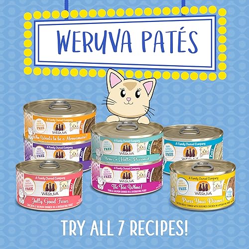 Miniatura 7 de Weruva Paté clásico para gatos, presiona tu cena con pollo, lata de 5.5 onzas (paquete de 8)
