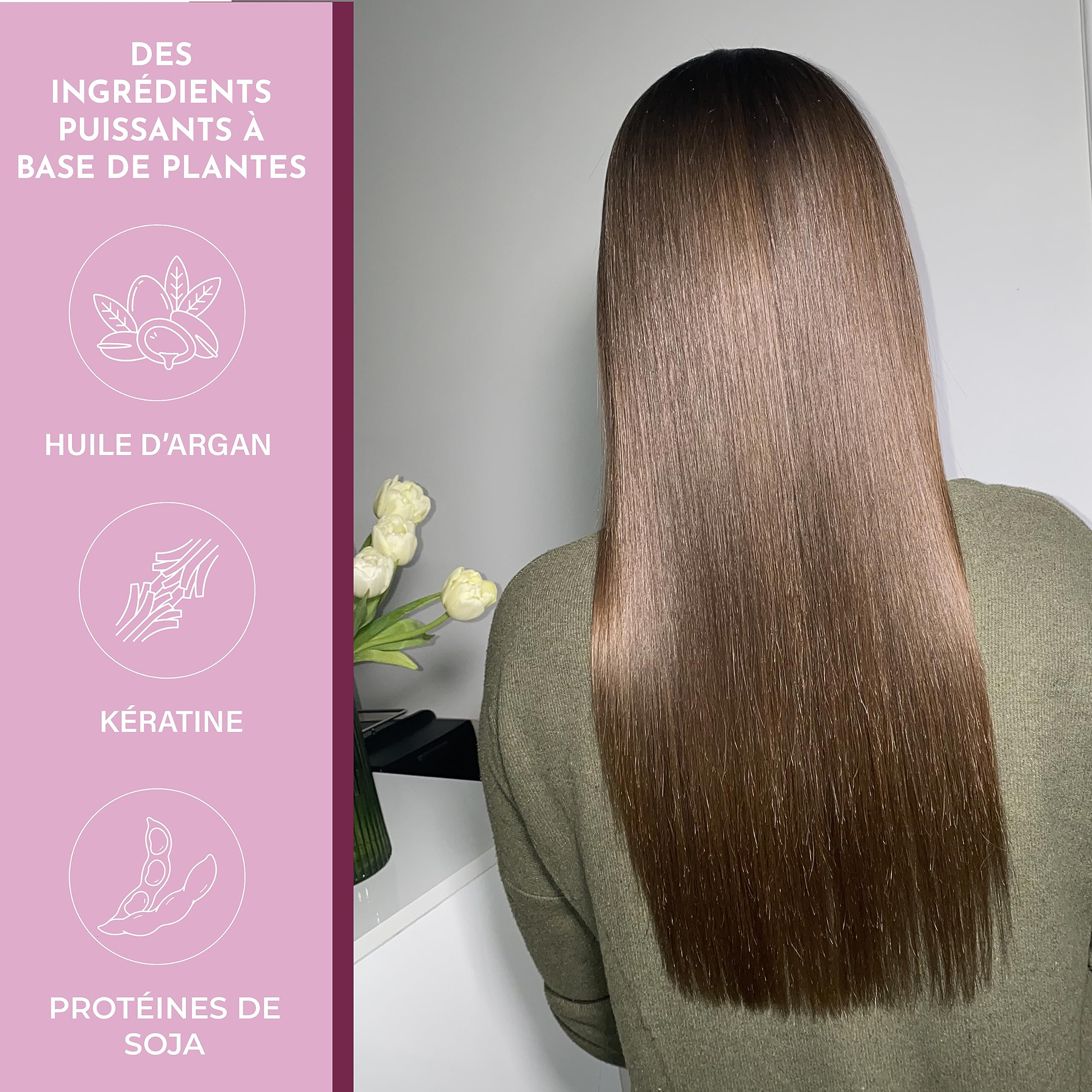 LISSARA - Shampoing Sans Sulfate - Sans Sel - Sans Paraben - à la kératine - Prolongateur Apres Lissage Brésilien - Fabriqué en France (1000ml, Shampoing)
