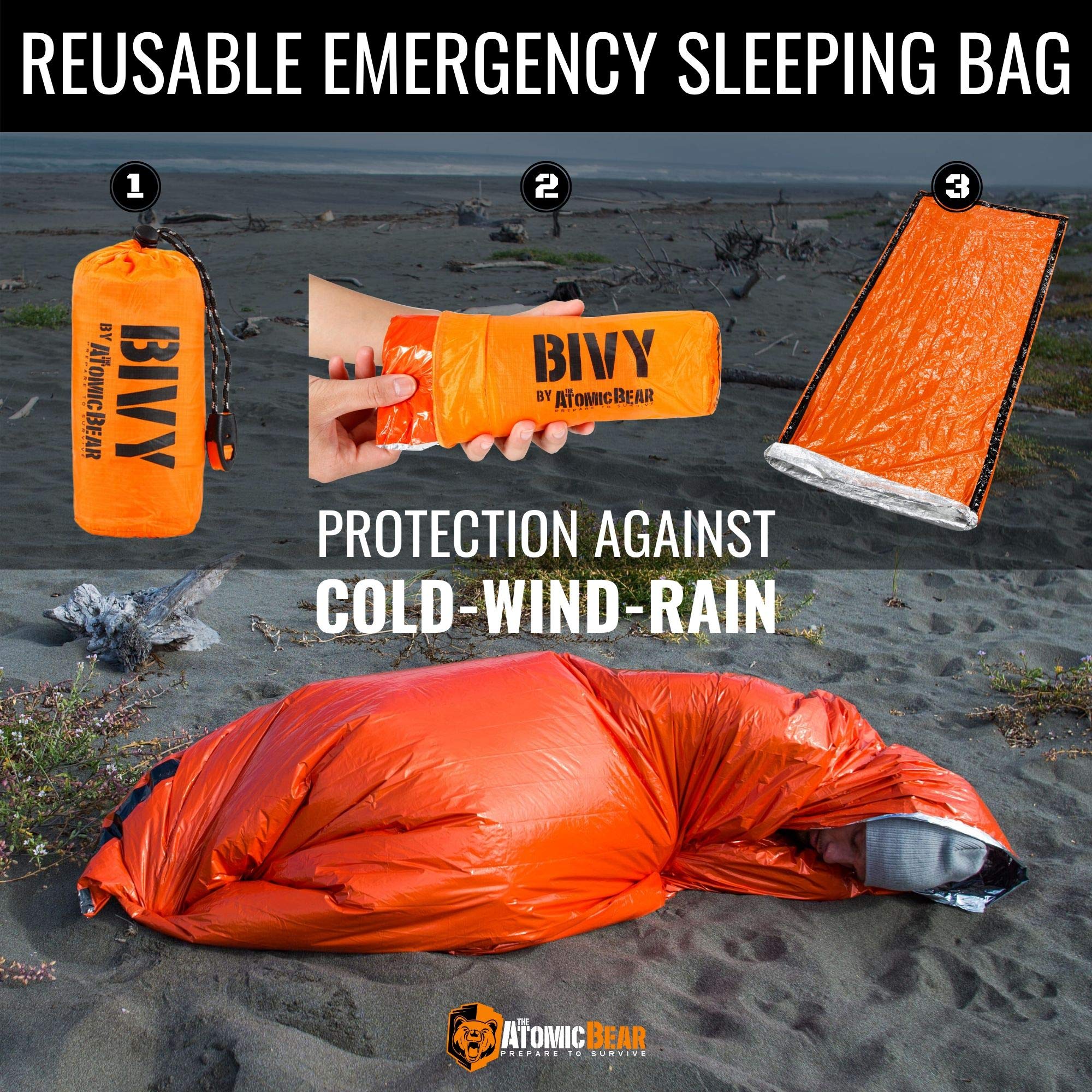 Emergency Sleeping Bags for Survival Lightweight and Compact Bivy Sack for Sleeping Bag or