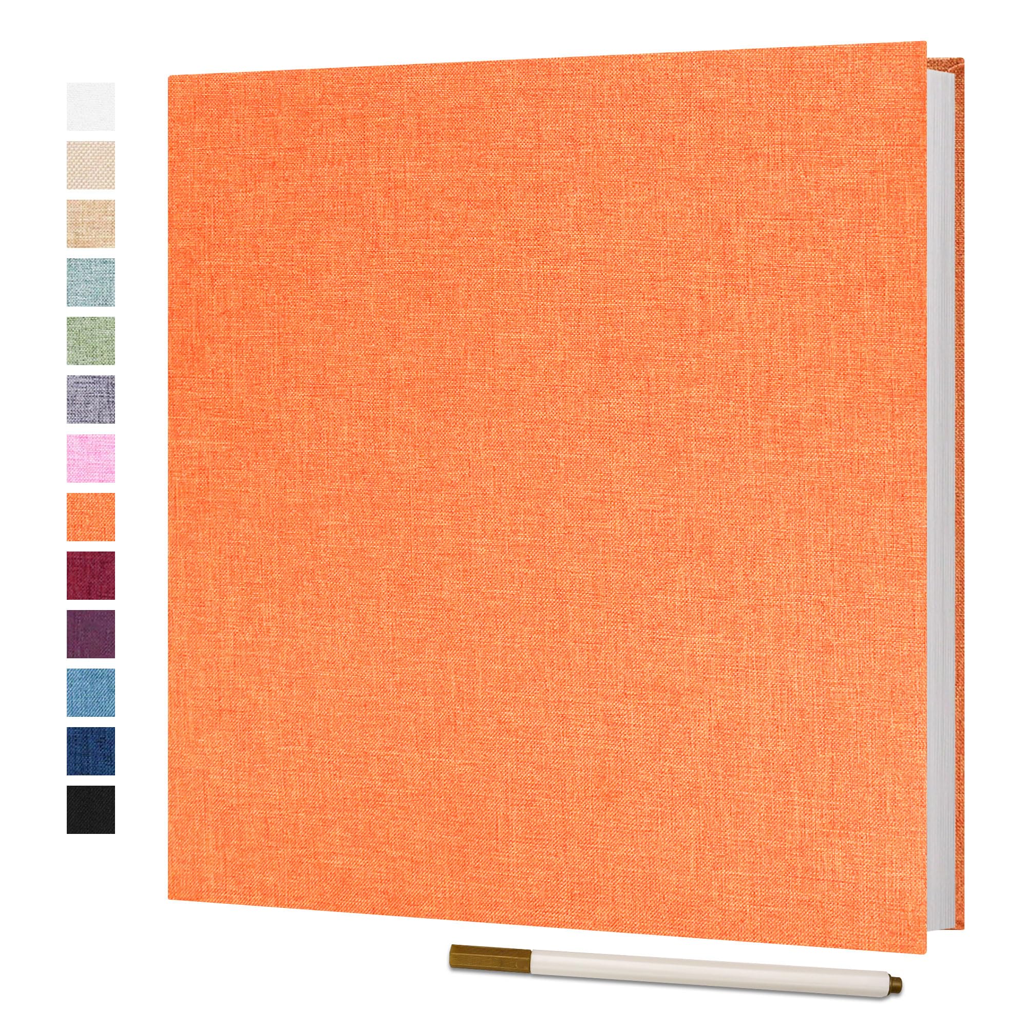 Vienrose Large Photo Album Self Adhesive for 4x6 8x10 10x12 Pictures Scrapbook Album DIY Scrap Book 40 Sticky Pages with A Metallic Pen