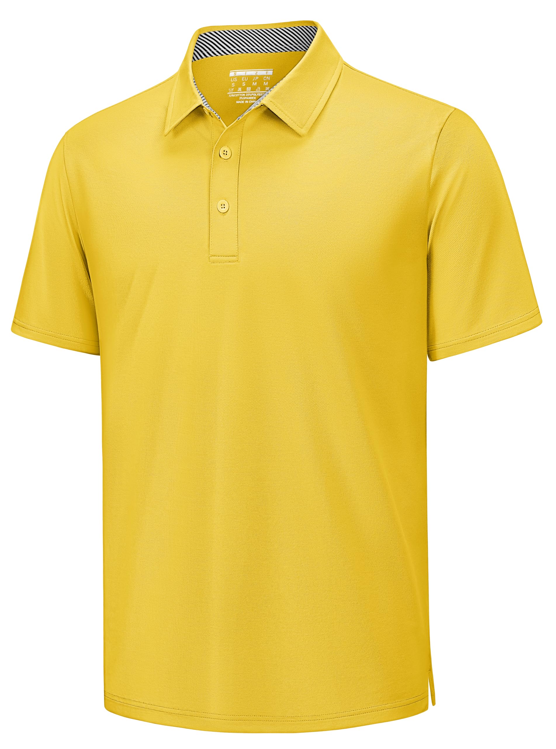 TACVASEN Herren Poloshirt Kurzarm Atmungsaktives Baumwolle Polo Shirt Knopfleiste Sommer Golf T-Shirt Freizeit Polohemd