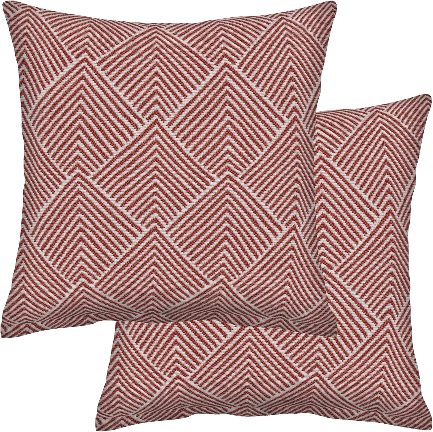 Honeycomb Outdoor Square Toss Pillow Set, 17" W x 17" L, Tribal Diamond Brick Outdoor Pillows