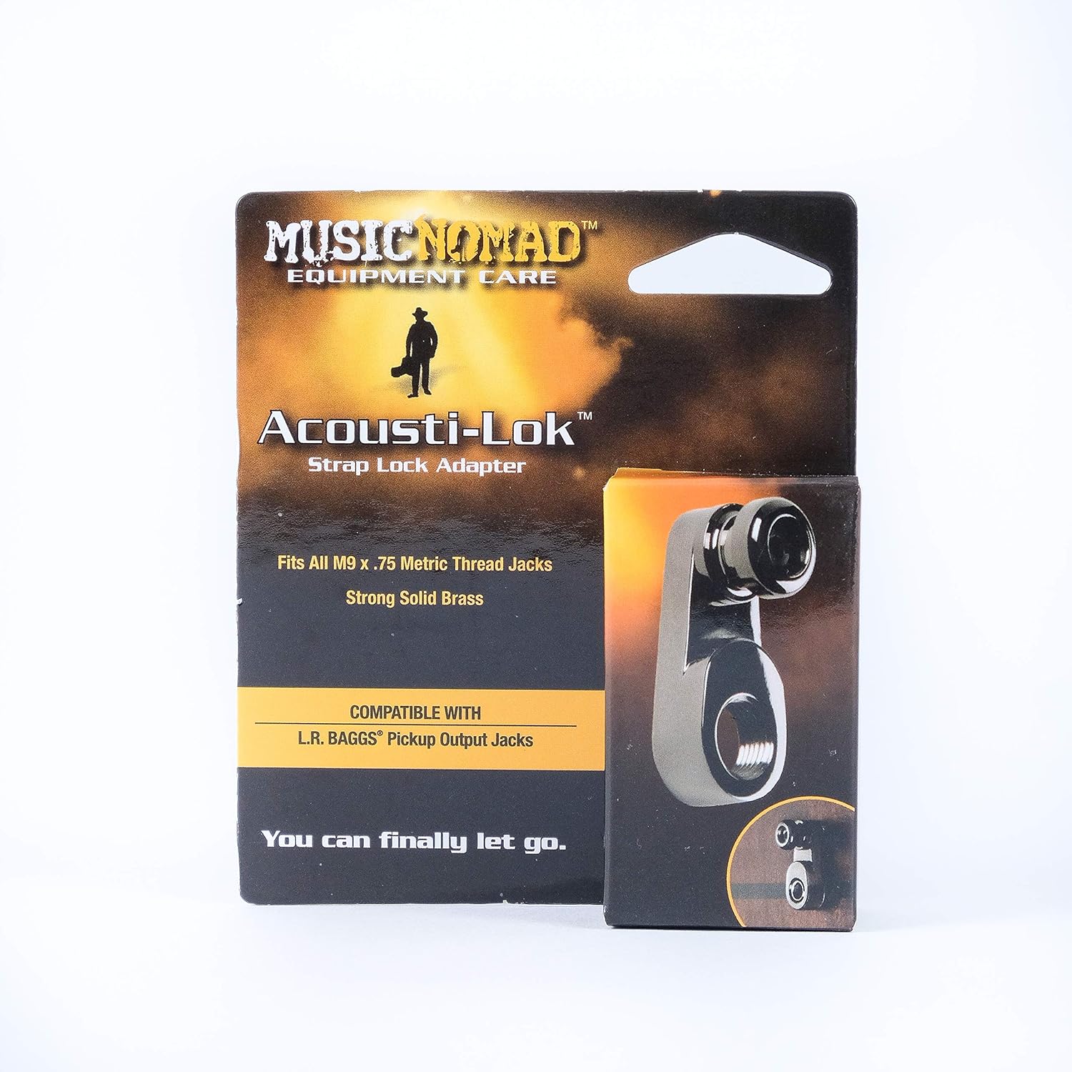 MusicNomad Acousti-Lok Strap Lock Adapter for Metric Output Jacks for Acoustic Guitars (MN271)
