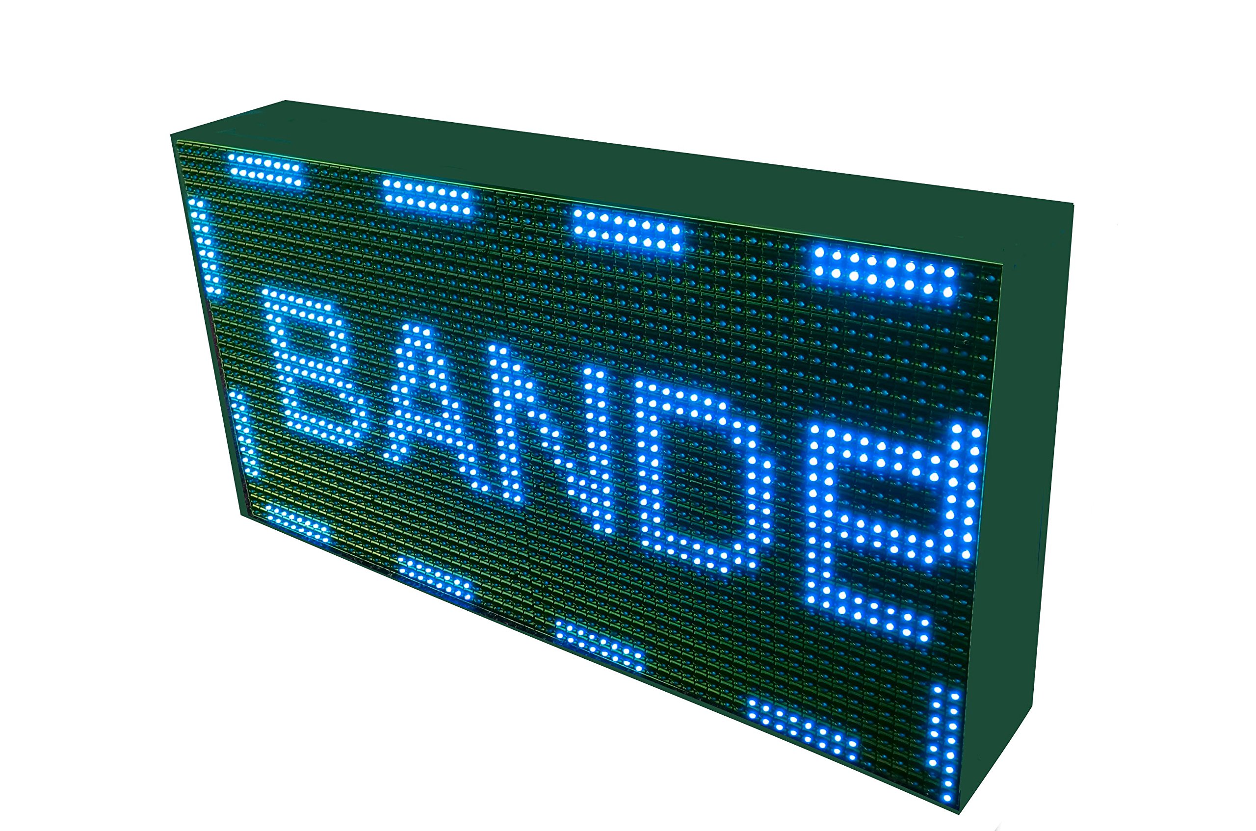 CARTEL LED PROGRAMABLE LETRERO LED PROGRAMABLE PANTALLA LED PROGRAMABLE (64 * 32 cm, AZUL) ROTULO LED PROGRAMABLE CARTEL ELECTRÓNICO ANUNCIA TU NEGOCIO/PROGRAMMABLE LED PANEL BANDEROLA LED