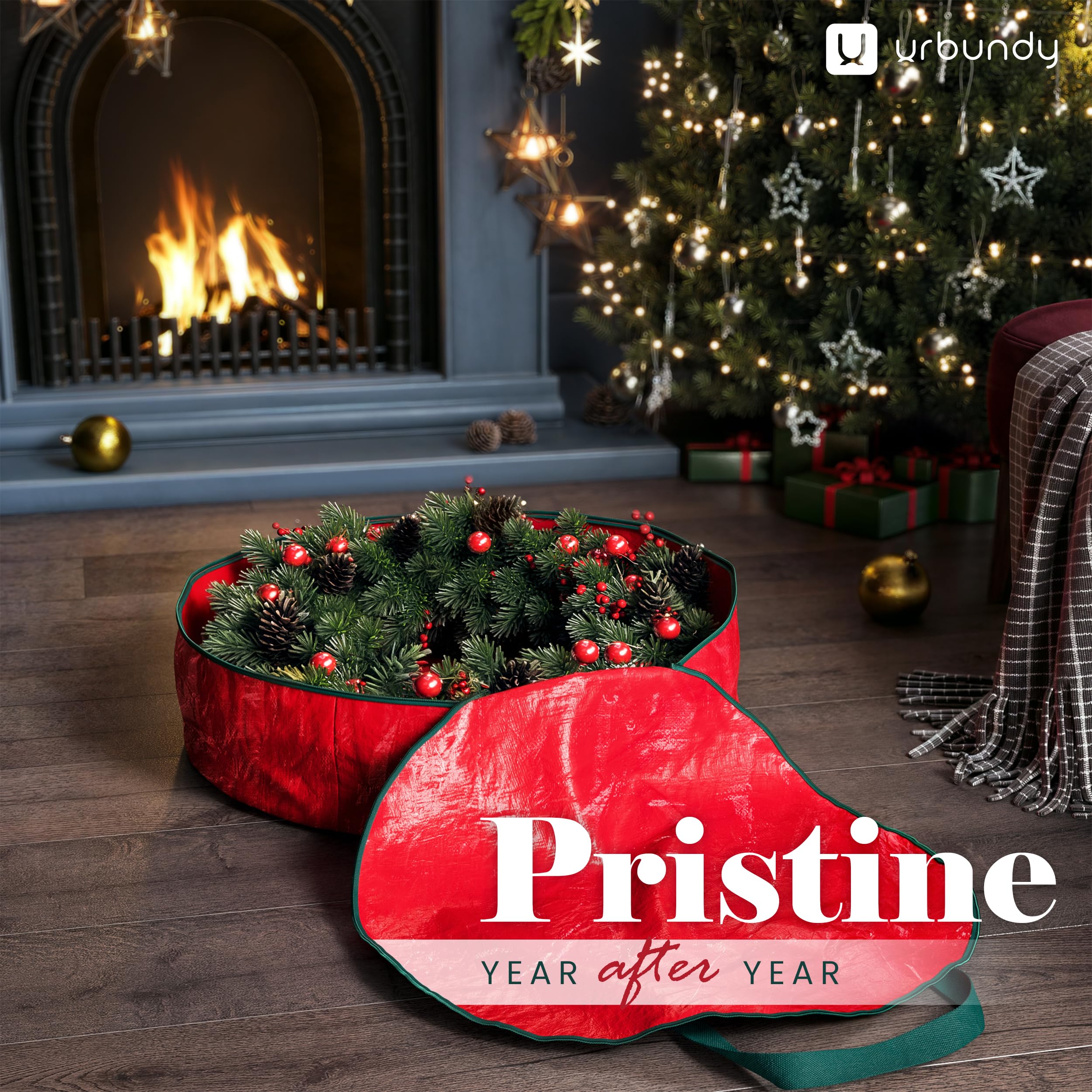 Handy Laundry Christmas Wreath Storage Container – 30 Inch Durable Tarp Storage Bag with Zipper & Reinforced Handles, Holiday Décor Organizer for Wreaths, Garlands & Seasonal Decorations, Green Handy Laundry Christmas Wreath Storage Container – 30 Inch Durable Tarp Storage Bag with Zipper & Reinforced Handles, Holiday Décor Organizer for Wreaths, Garlands & Seasonal Decorations, Green