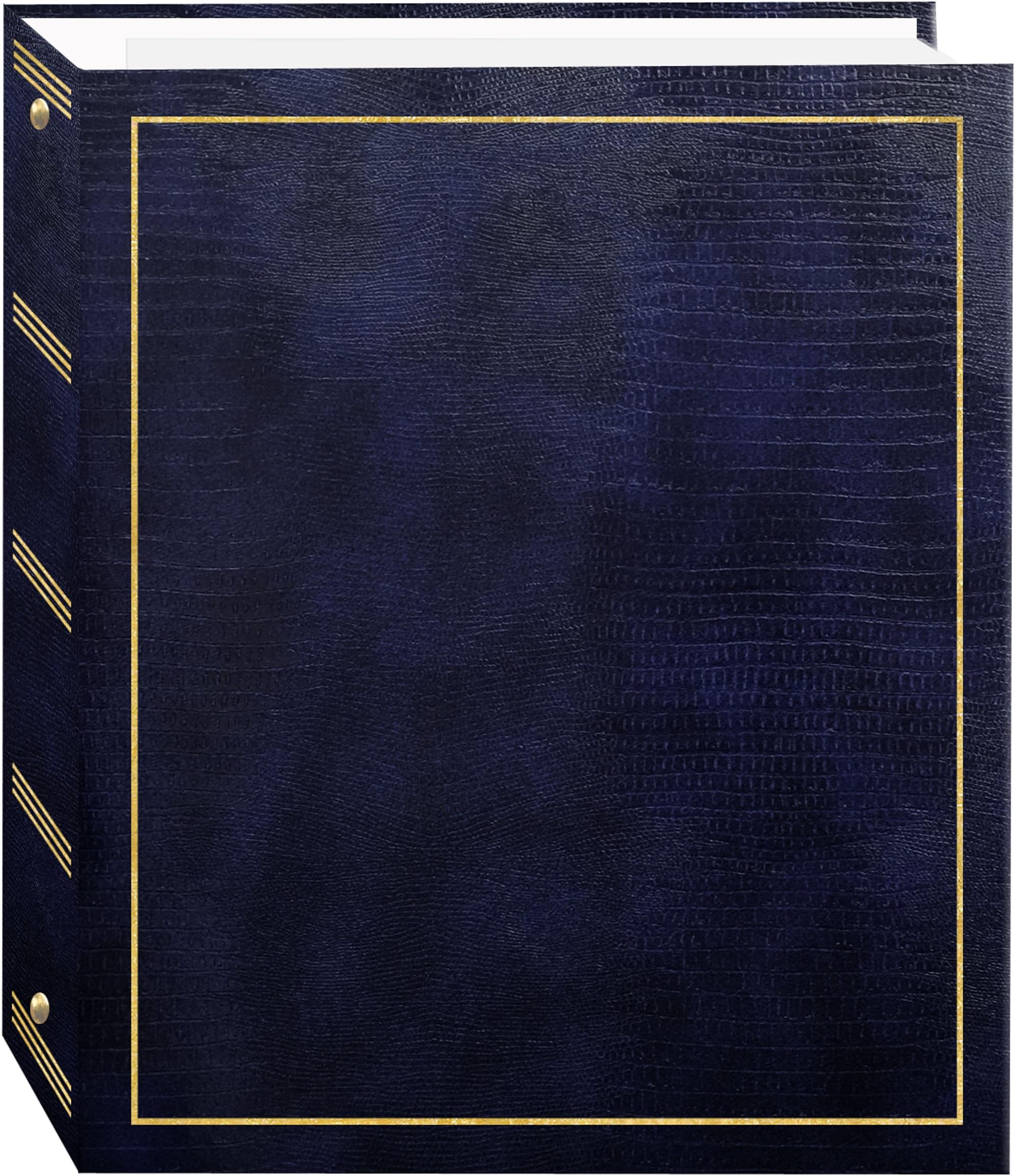 Pioneer Photo Albums Magnetic Self-Stick 3-Ring Photo Album 100 Pages (50 Sheets), Navy Blue