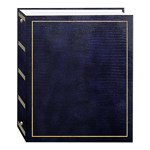 Álbumes de Fotos Magnéticos Pioneer Autoadhesivos con 3 Anillas 100 Páginas (50 Hojas), Azul Oscuro