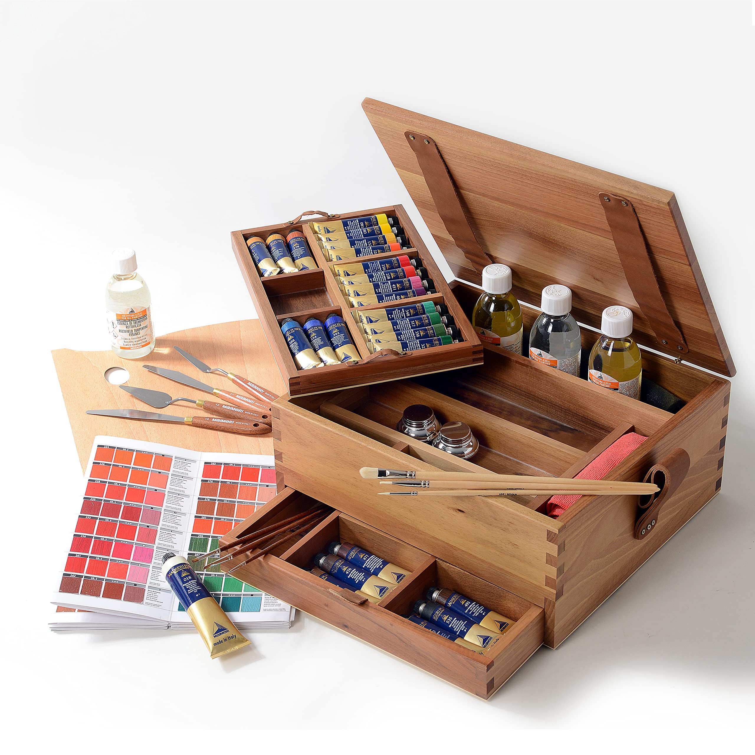 MAIMERI Puro - Coffret bois couleurs à l'huile supérieures 62 pièces