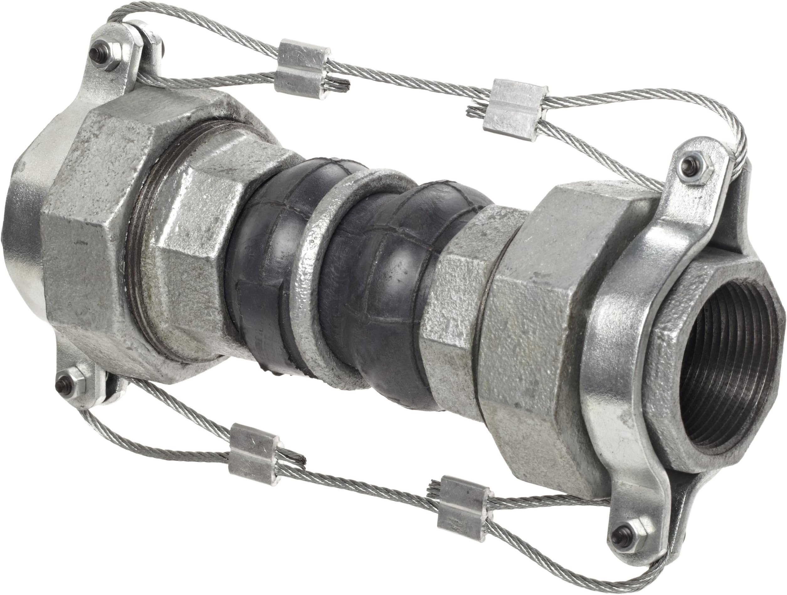 Flexicraft Ultrasphere Twin Rubber Union Expansion Joint, 1-1/4" ID x 7" Length