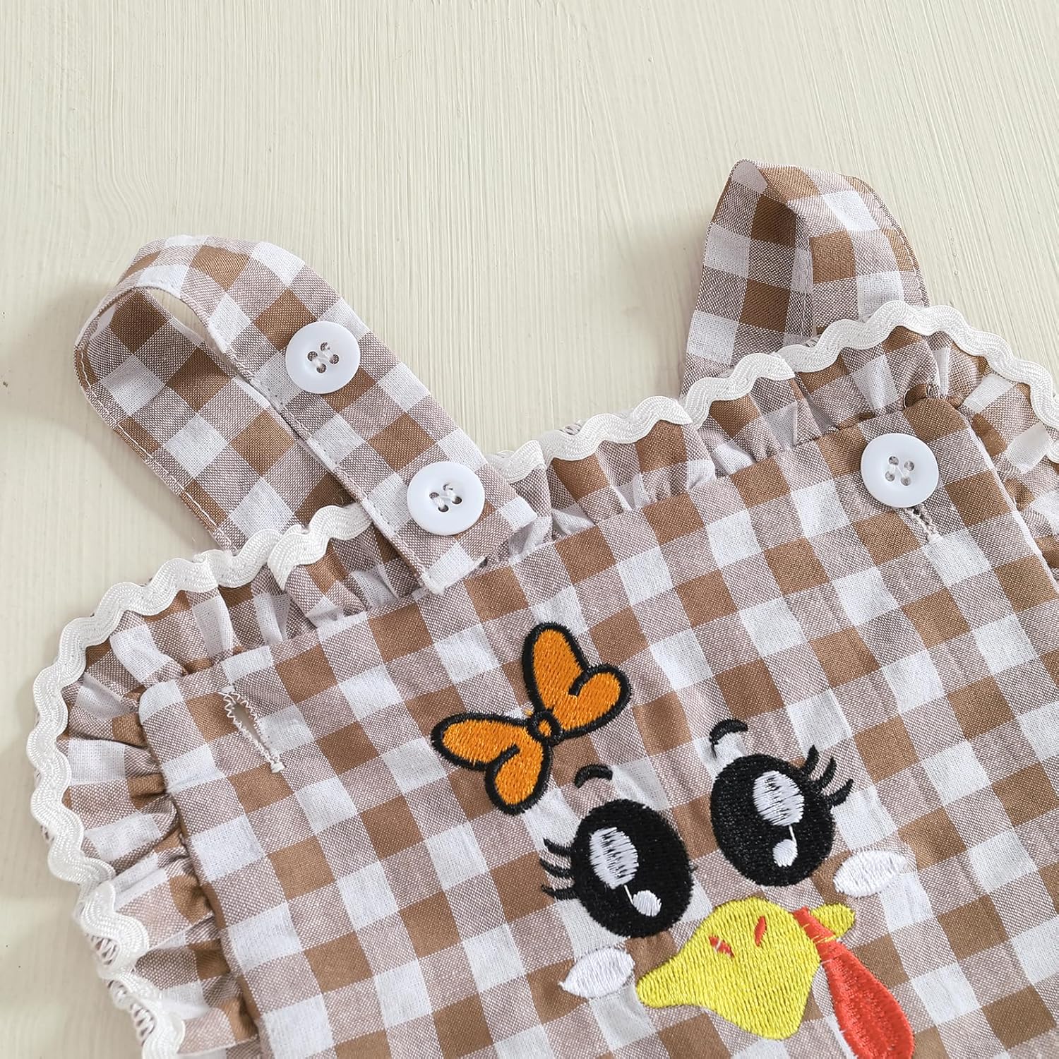 Toddler Baby Girl Thanksgiving Outfit Turkey Romper Bell Bottom Jumpsuit Flared Pants Gobble Overalls Fall Clothes - Image 5