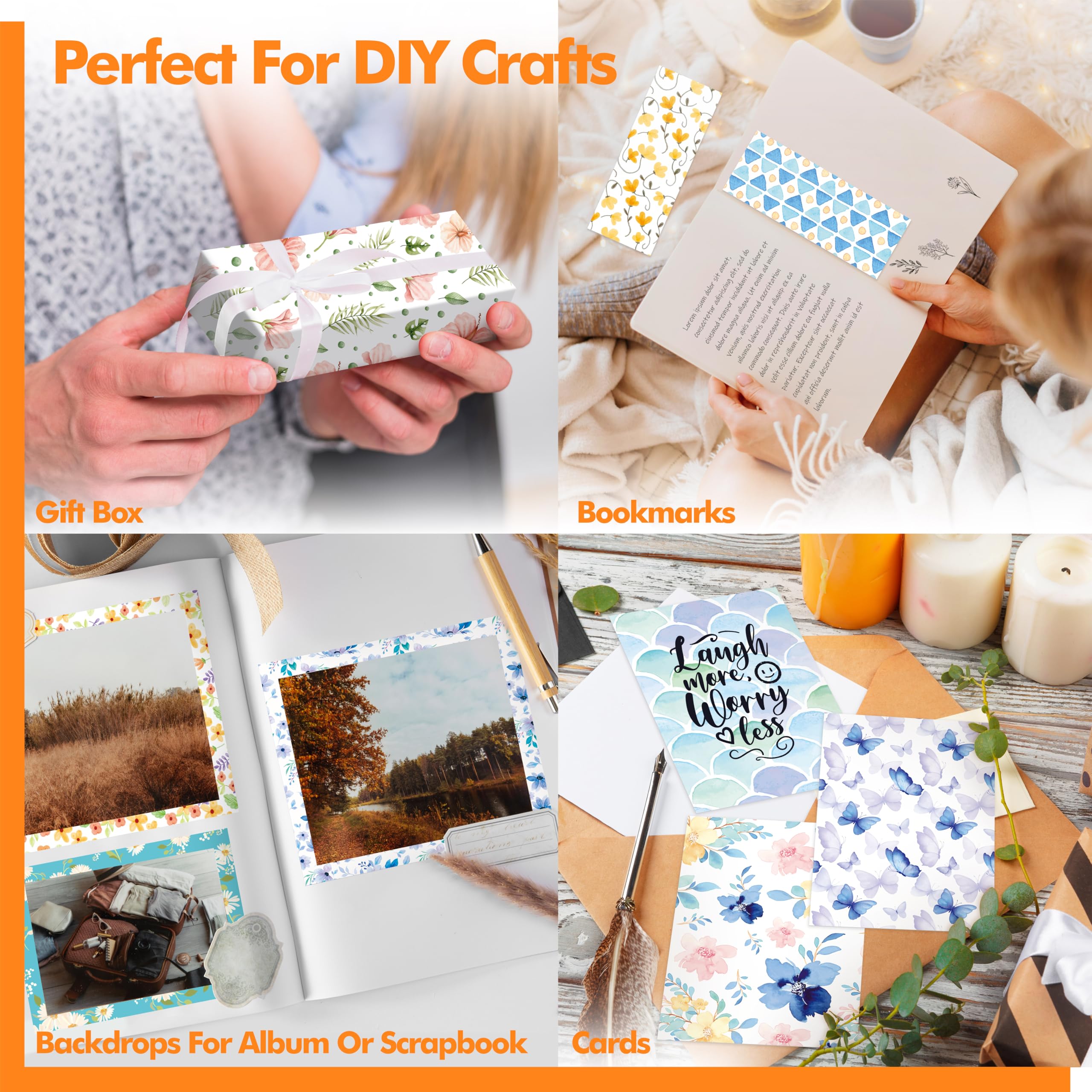 Floral Scrapbook Paper Pad - 30 Sheets -5