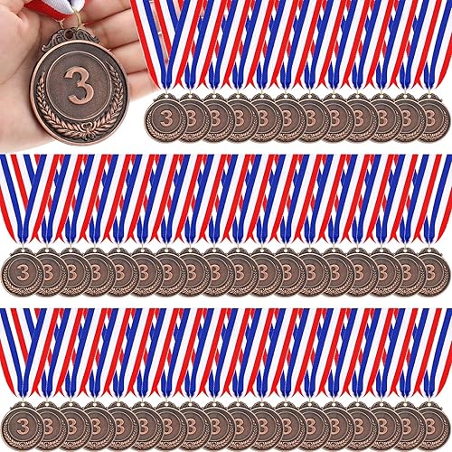 Sasylvia 120 medallas de oro y plata de bronce para premios para adultos, medallas olímpicas para competiciones deportivas de 2 pulgadas