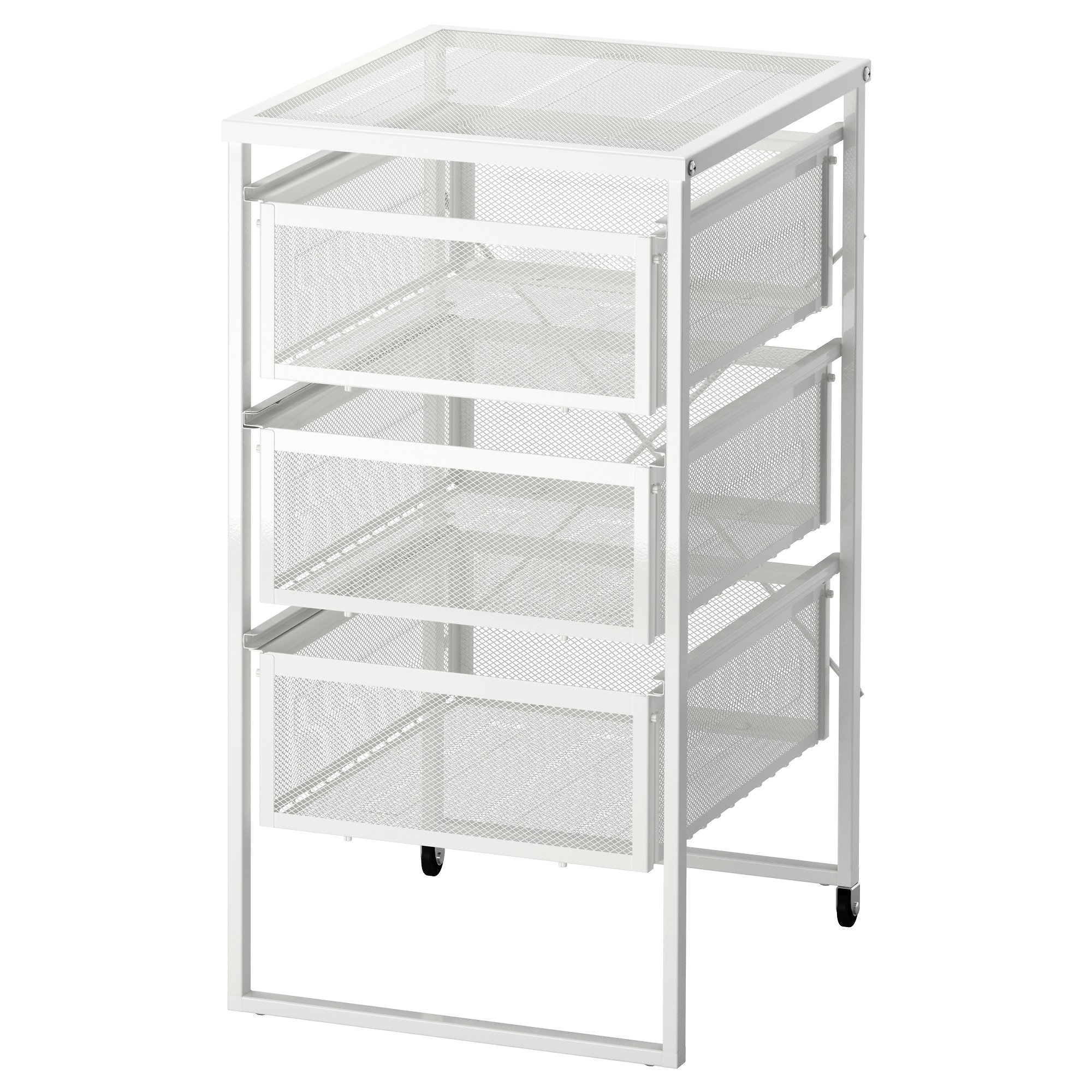 Meuble à tiroirs Lennart blanc pour ranger le bureau à la maison efficacement