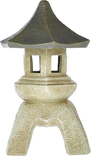 Miniatura 2 de Design Toscano estatua linterna de pagoda tamaño grande, Sencillo, M, Blanco