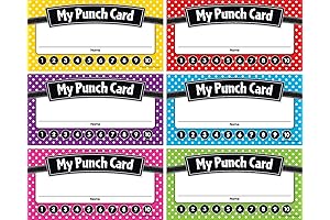 TCR5608 Polka Dots Punch Cards for Teacher Motivation and Management