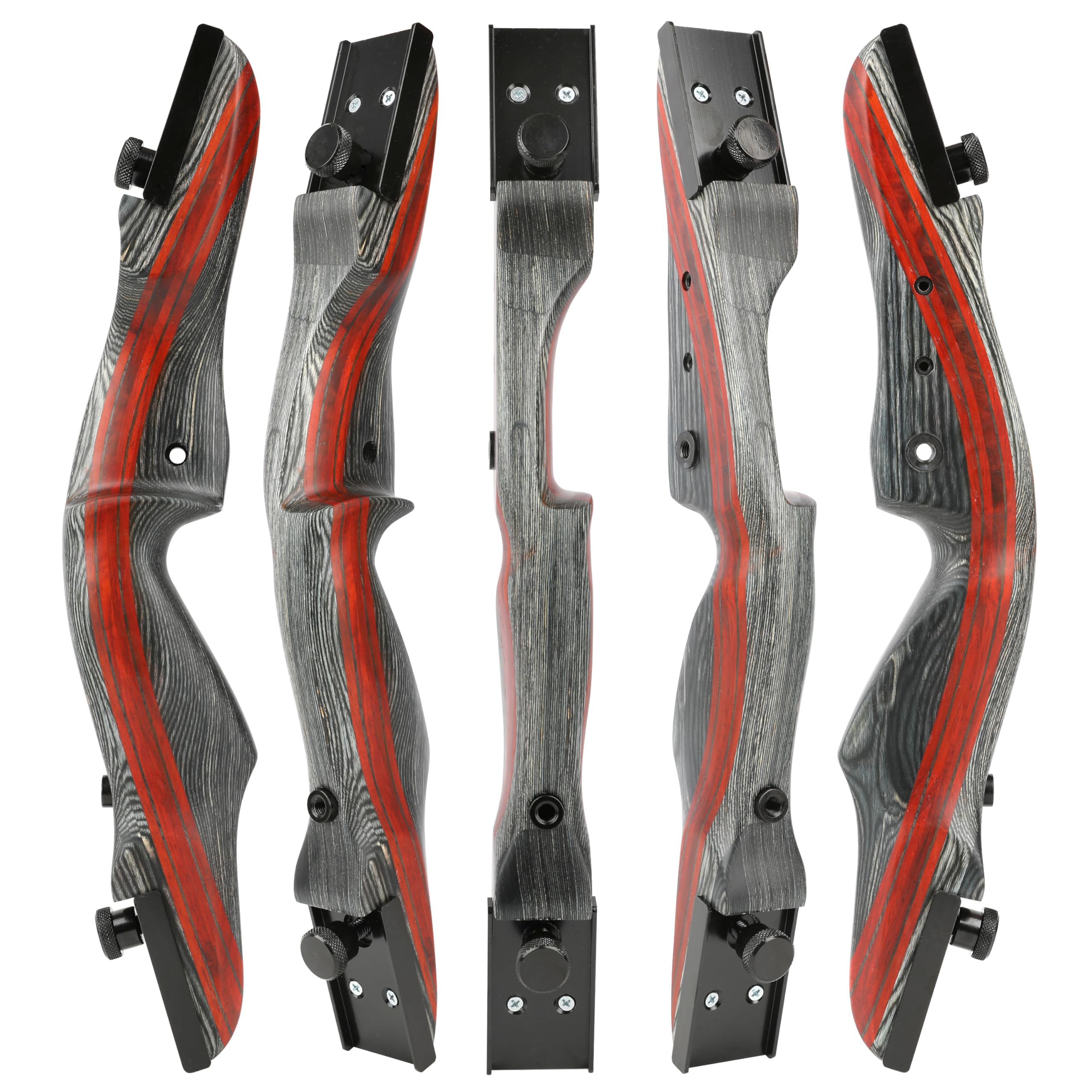 Arc recurve démontable 62" 20-44 LB Chasse Traditionnel Droitier Poignée 17 Pouces Tir à l'arc Plein air