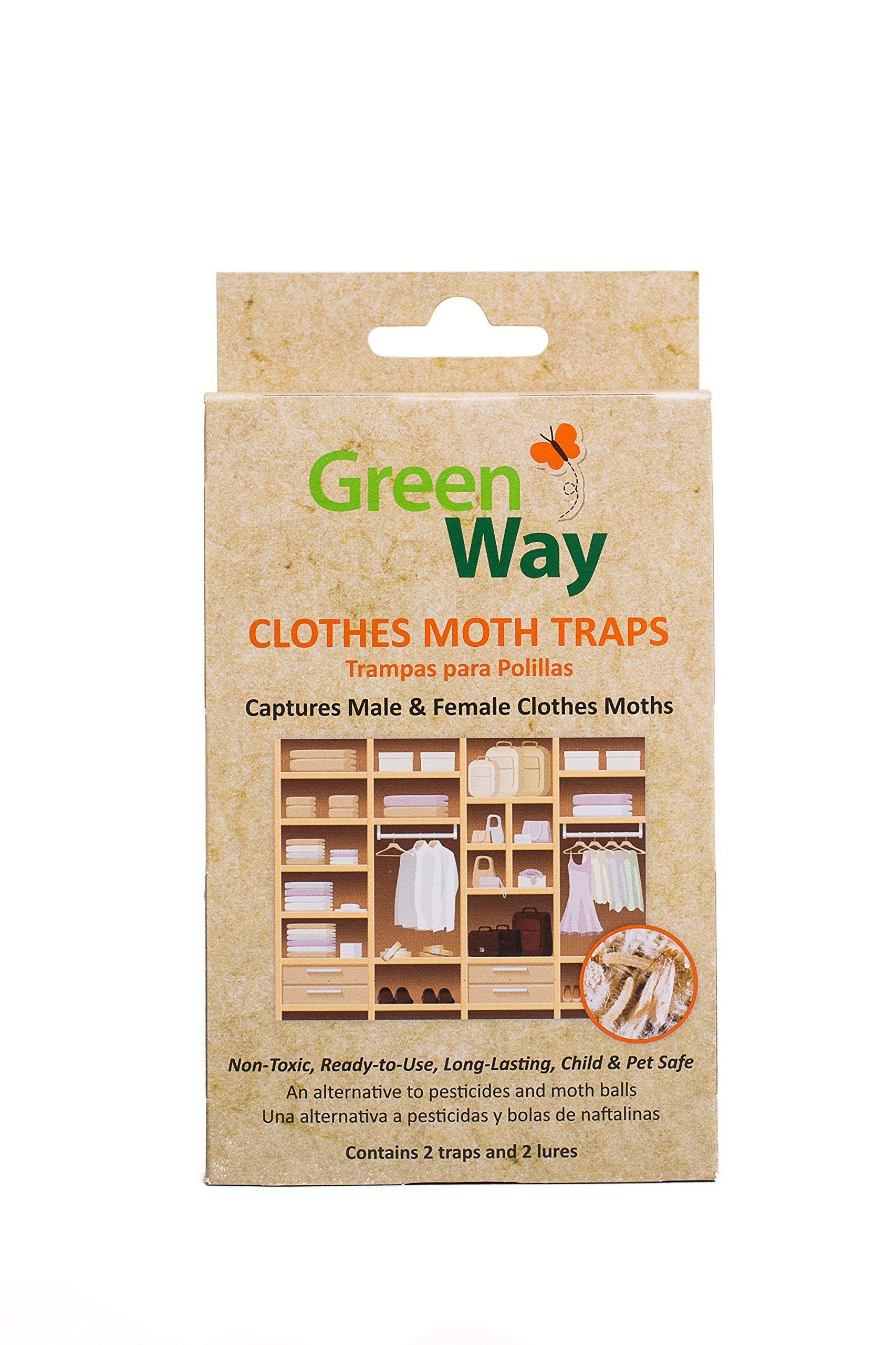 Buy GreenWay Clothing Moth Traps (2 Traps) Moth Traps for Clothes