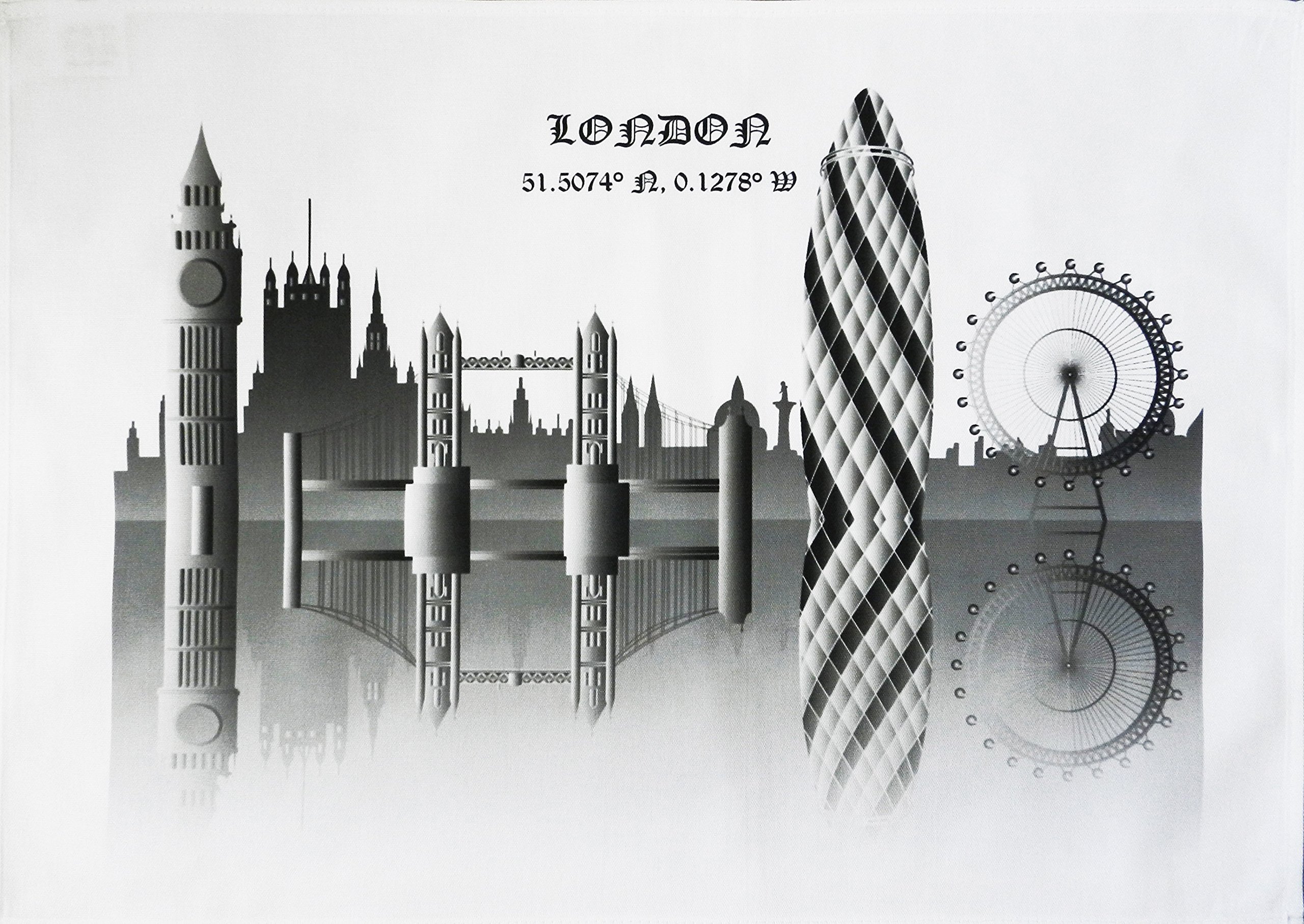 Half a DonkeyView from The Bridge - Iconic London Skyline Large Cotton Tea Towel