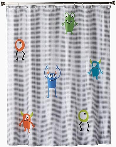 Miniatura 1 de SKL Home Cortina de ducha de monstruos, multicolor