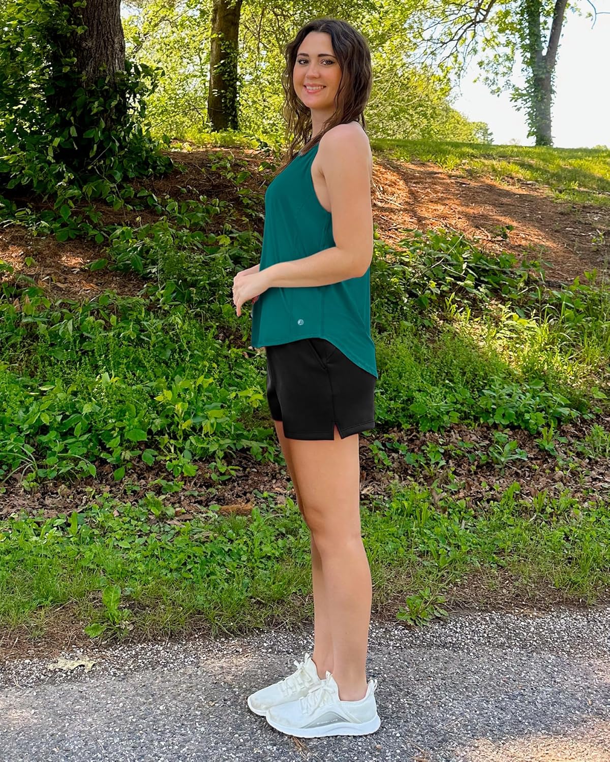 G4Free Women's Sleeveless Workout Tops Breathable Active Yoga Shirts Athletic Tank Tops (Teal,M) - Image 5