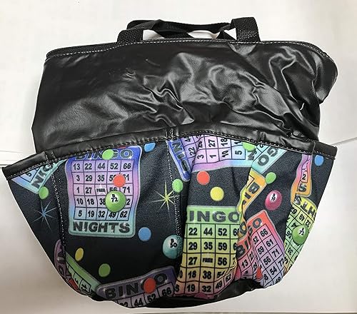 10 bolsillo Bingo noche negro cremallera bolsa de bingo