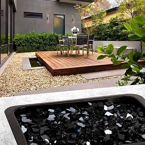 Miniatura 7 de Mr. Fireglass - 10 libras de piedras de fuego reflectantes mezcladas para chimenea hogueras y paisajismo, piedras de  pulgada muy brillantes de