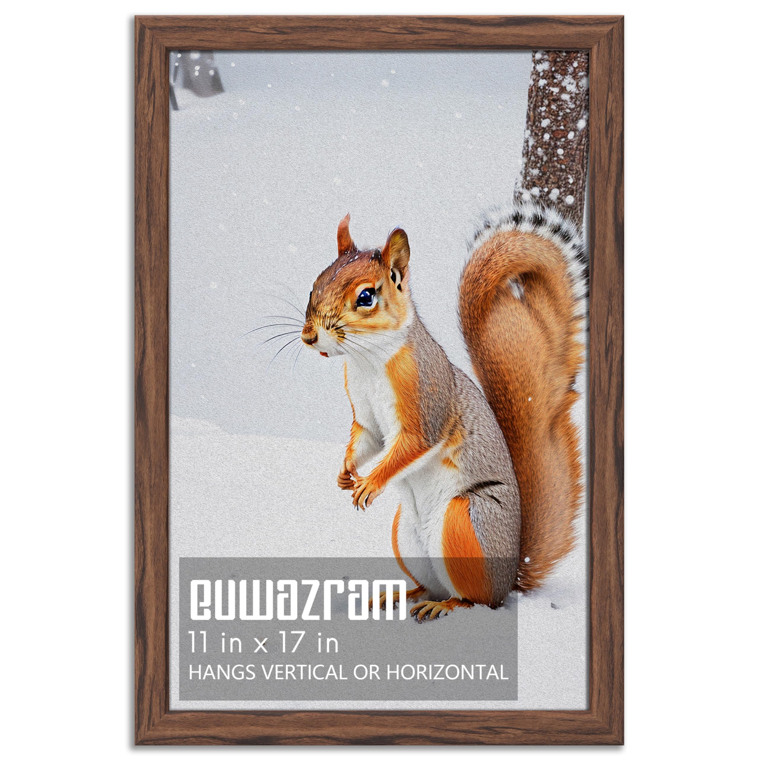 euwazram Rustic Walnut Frame