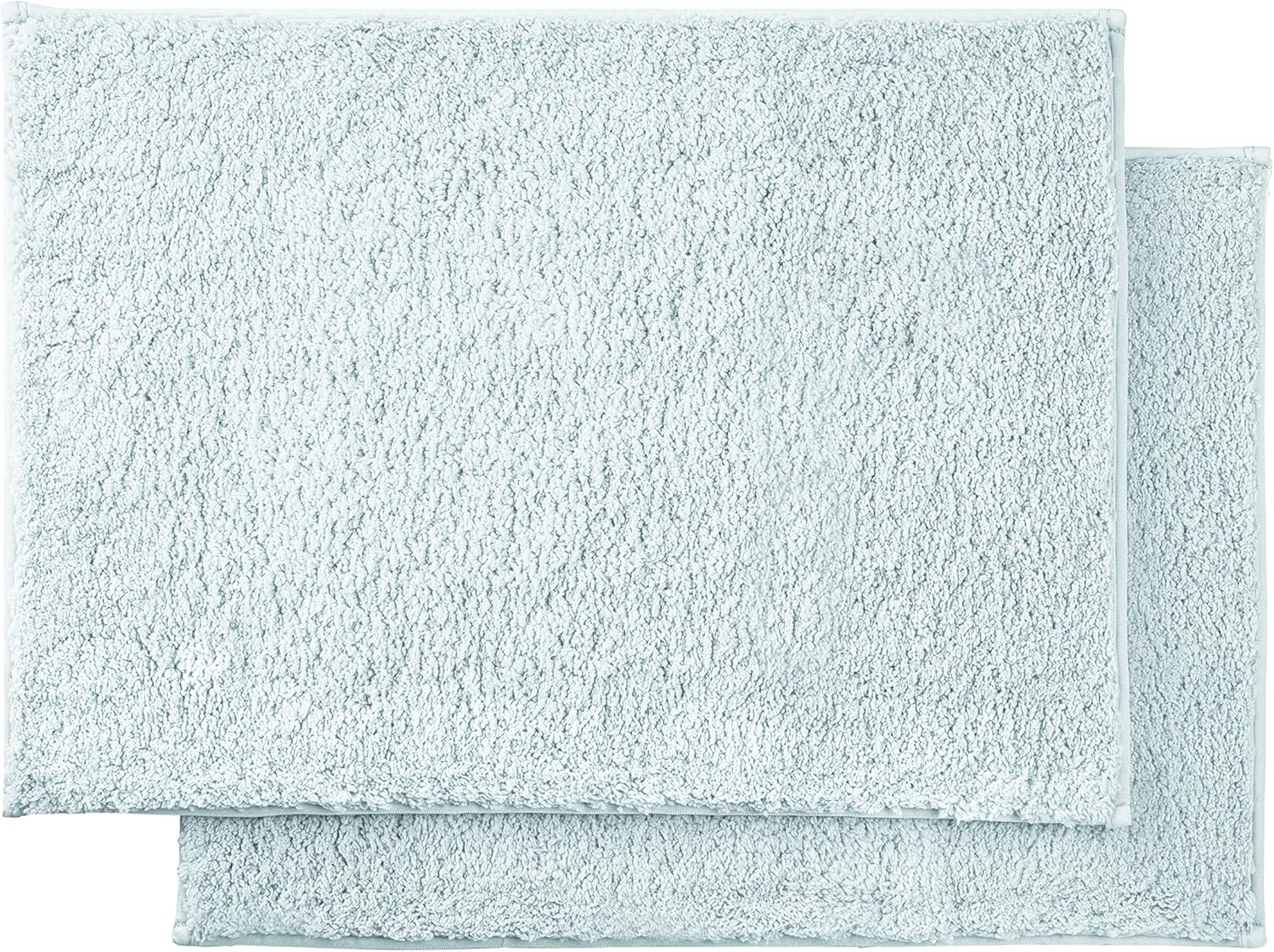 AmazonBasics Performance Bath Rug, 17" x 24", Set of 2, Aquifer Blue
