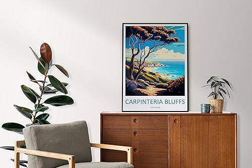 Miniatura 3 de Carpinteria Bluffs Travel Print Wall Art Carpinteria Bluffs Wall Hanging Decoración del hogar Carpinteria Bluffs Art Lovers California Art