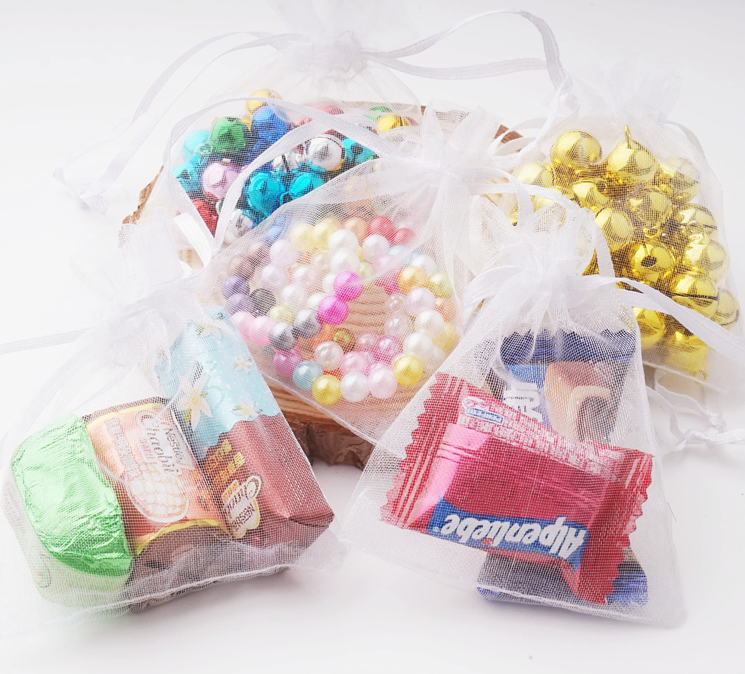 200 Veletti Tondi In Tulle Morbido Per Bomboniere - Colore Bianco, Perfetti Per Battesimo, Comunione, Cresima, Matrimonio, Nascita E Compleanno - 4