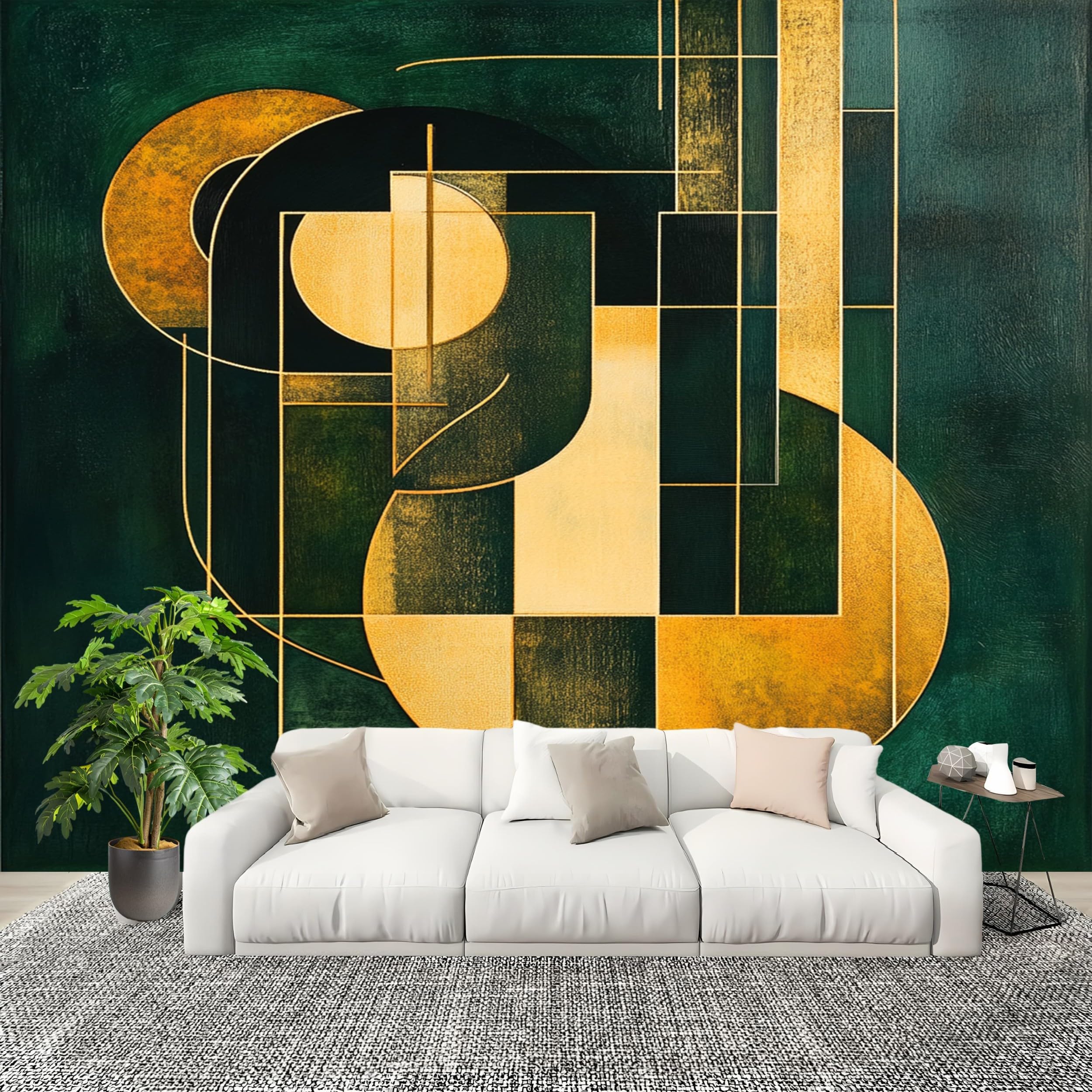 Moda Fototapeta 350 x 256 cm Abstrakcyjna Geometria Nowoczesna 3D Zdejmowana Tapeta Panoramiczna Czarny Salon Sypialnia Biuro Tapety, Hd Zdjęcie