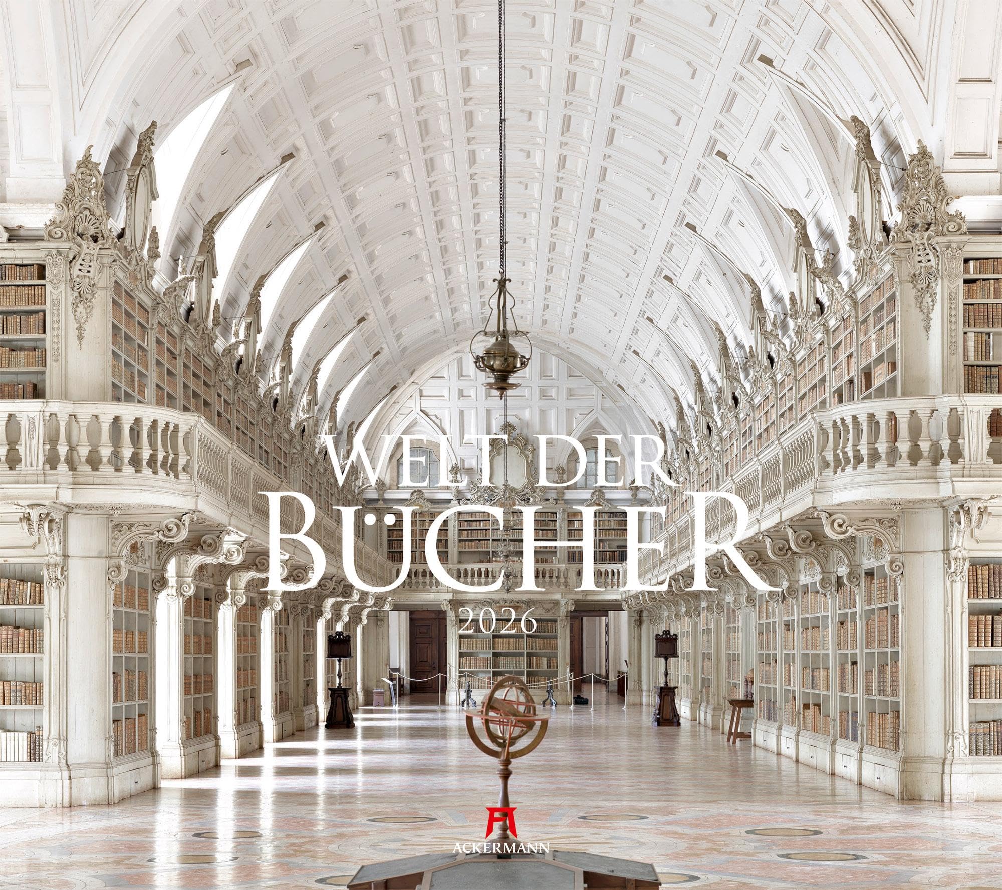 Welt der Bücher Kalender 2026 | Bildgewaltiger Bibliotheken-Kalender im großen Querformat (54x48 cm) | Eindrucksvolle Architektur von Büchereien